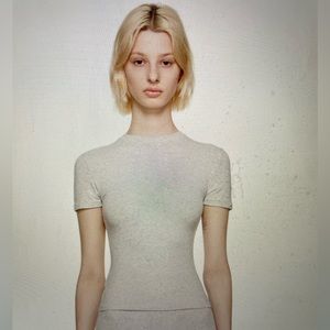 Skims Grey cotton 2.0 Jersey t-shirt